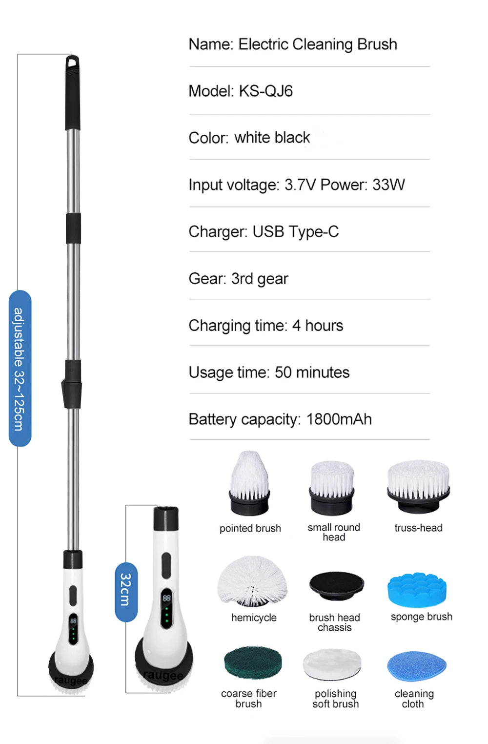Handheld Electric Scrubber