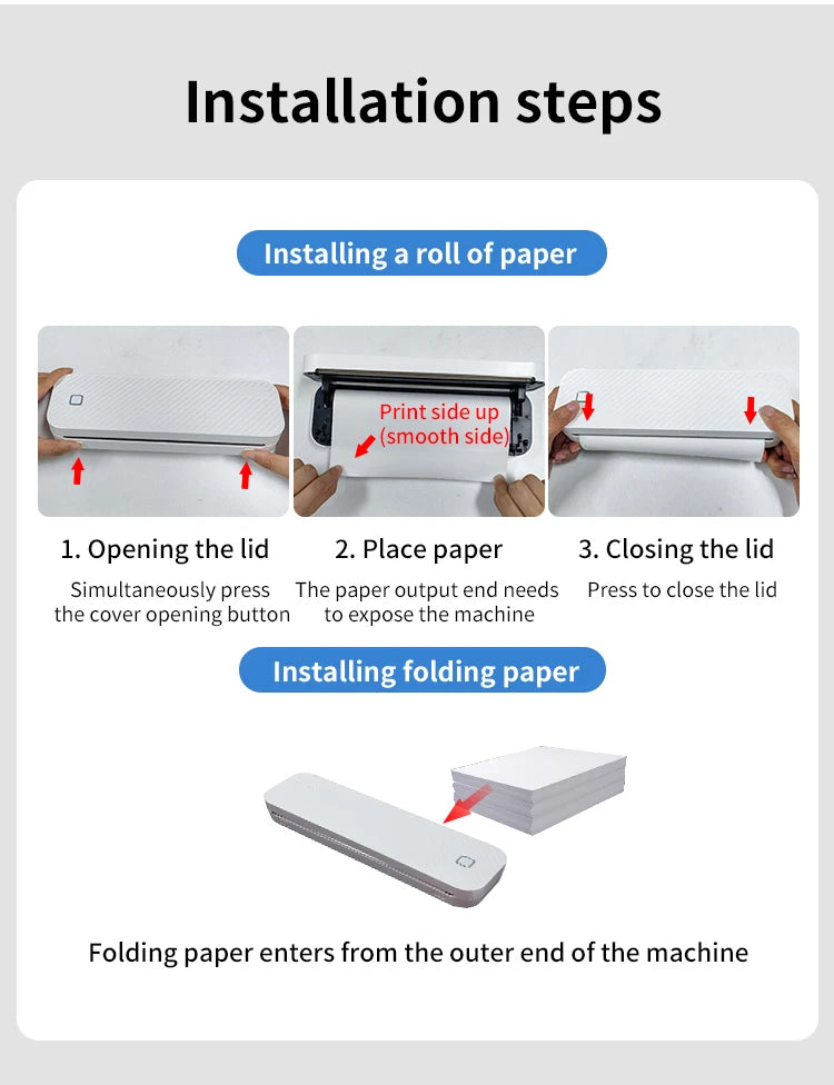Inkless Portable A4 Thermal Printer