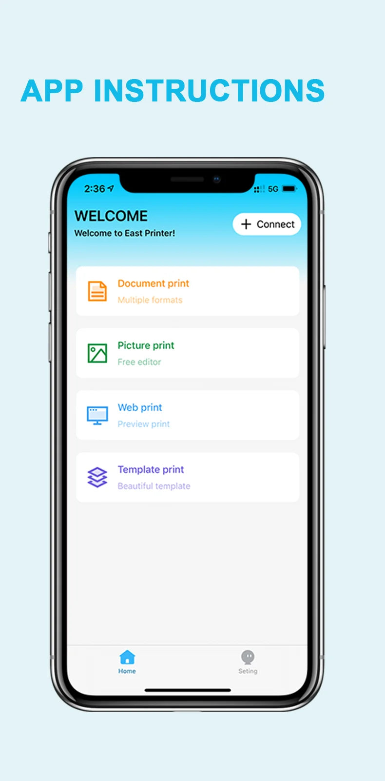Inkless Portable A4 Thermal Printer