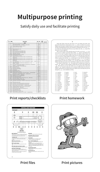 Inkless Portable A4 Thermal Printer