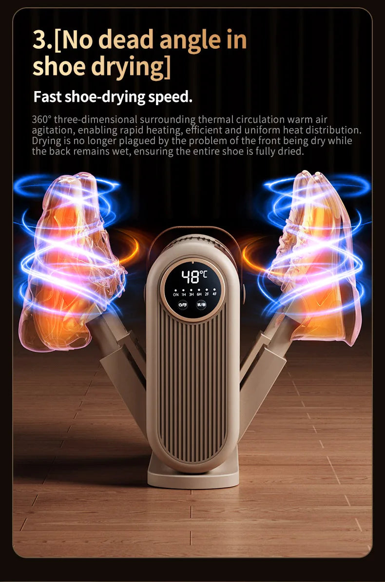 Six Arm Foldable Shoe Dryer