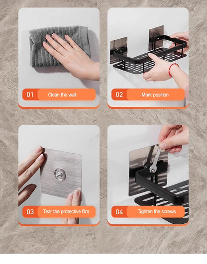 Stainless Steel Bathroom Storage Rack