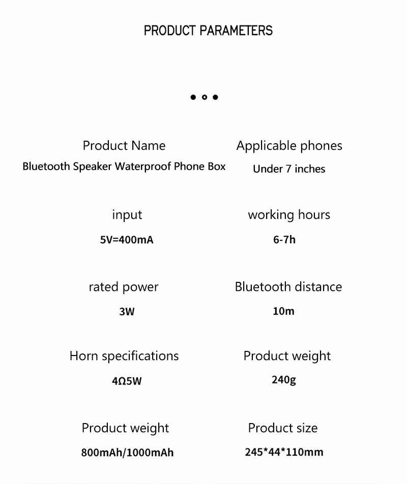 Touchscreen Shower Speaker Case