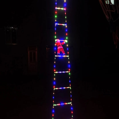 Santa Claus Climbing Ladder