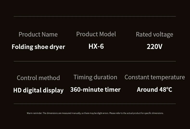 Six Arm Foldable Shoe Dryer