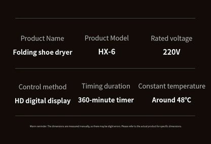 Six Arm Foldable Shoe Dryer
