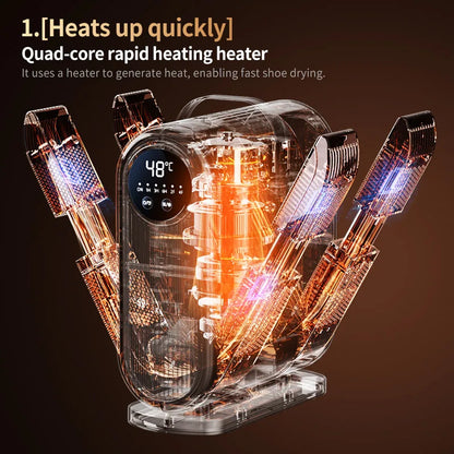 Six Arm Foldable Shoe Dryer