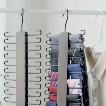 Wooden Tie Storage Rack