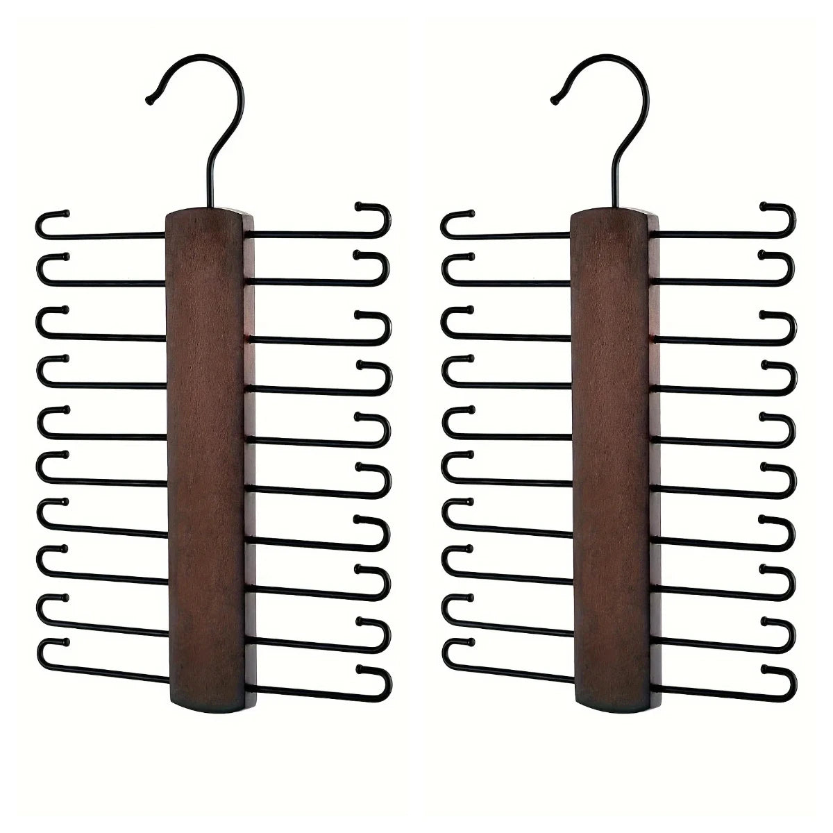 Wooden Tie Storage Rack