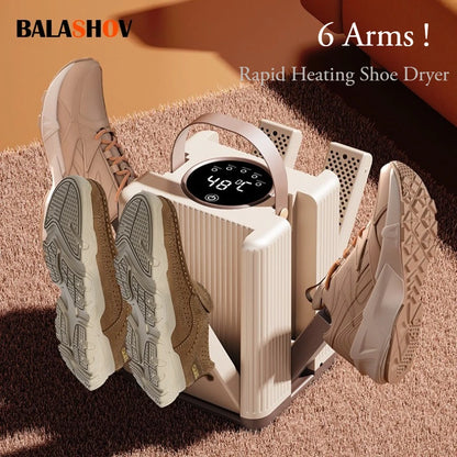 Six Arm Foldable Shoe Dryer