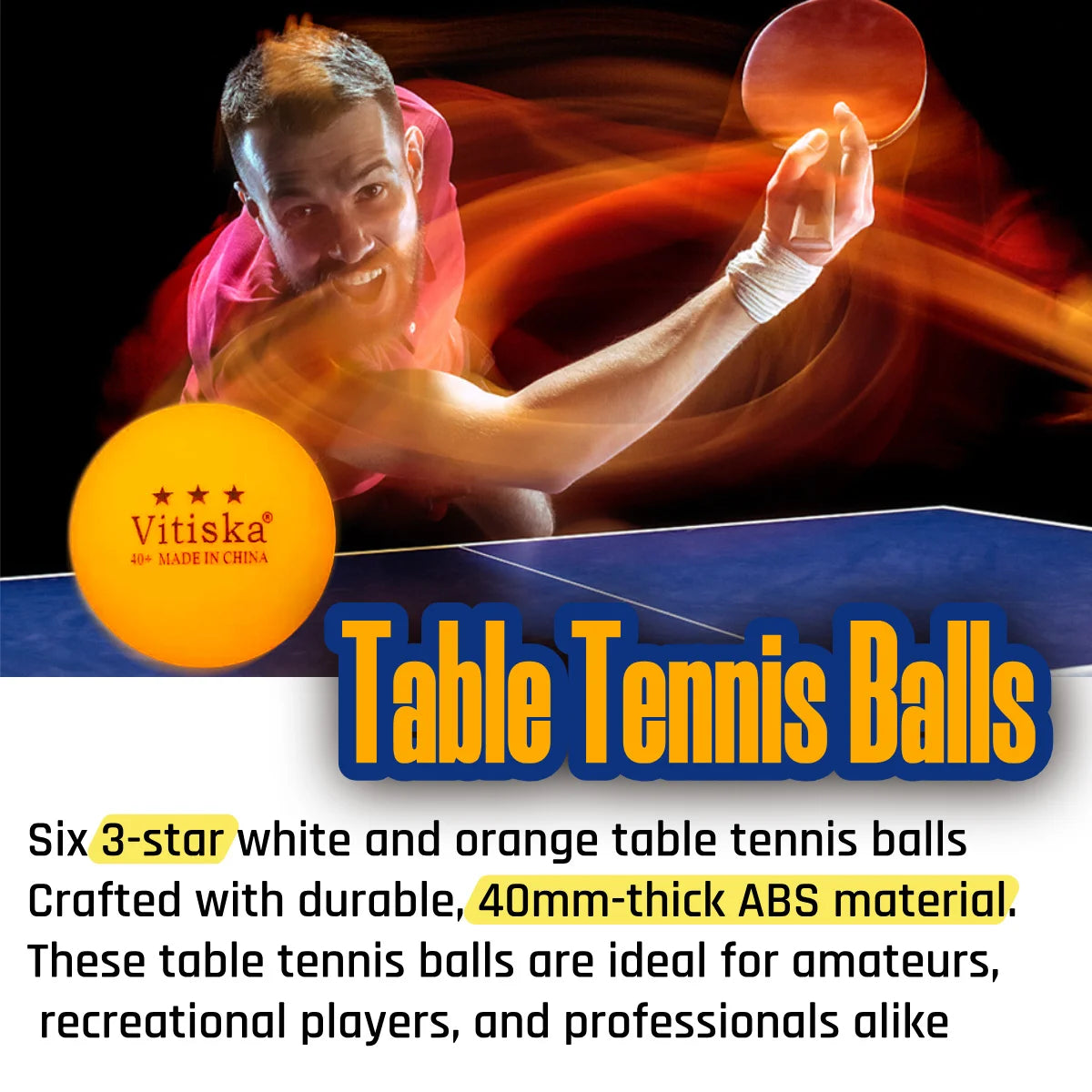 Portable Ping Pong Paddle Set with Retractable Net & Carry Bag