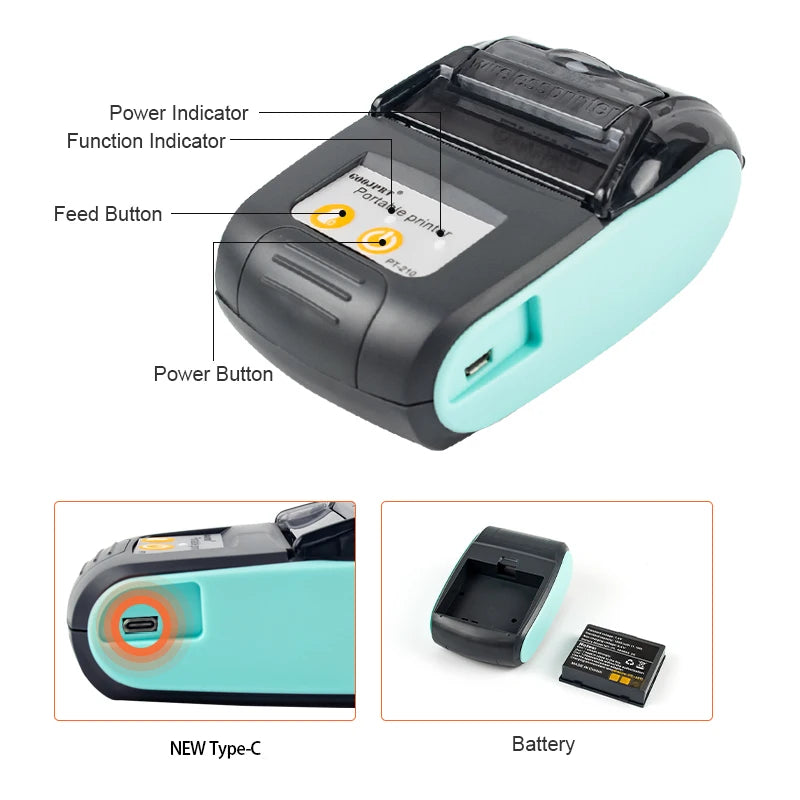 Mini Portable Receipt Printer