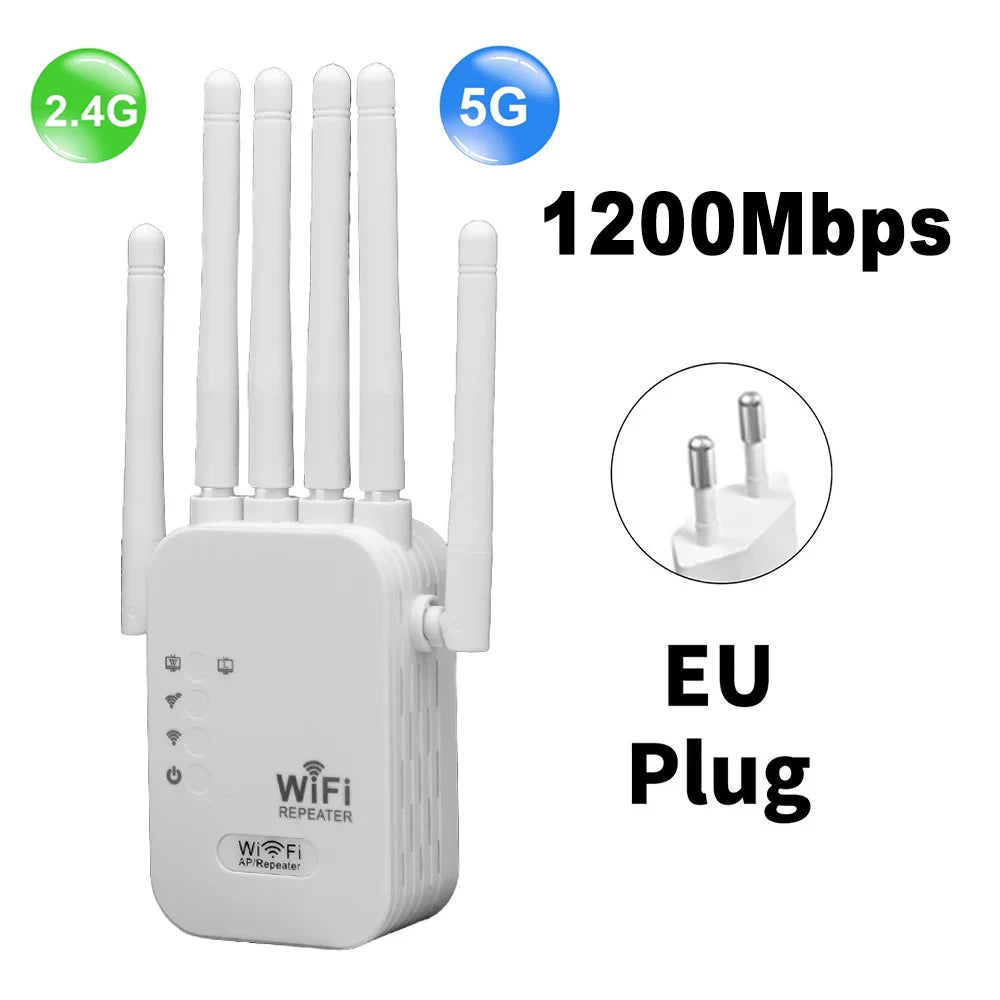Kebidumei 1200Mbps Dual-Band WiFi Repeater