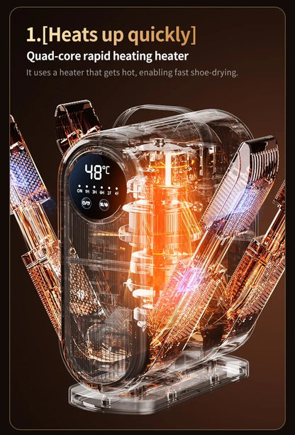 Six Arm Foldable Shoe Dryer