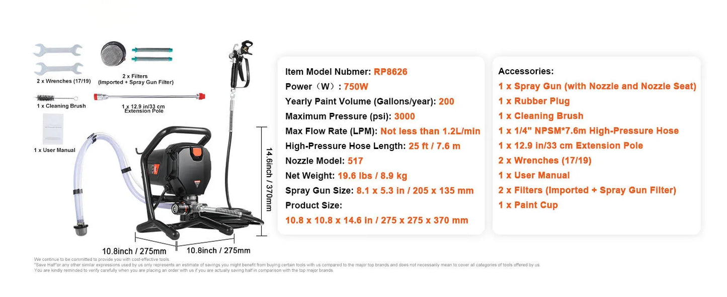 Electric Airless Sprayer Machine
