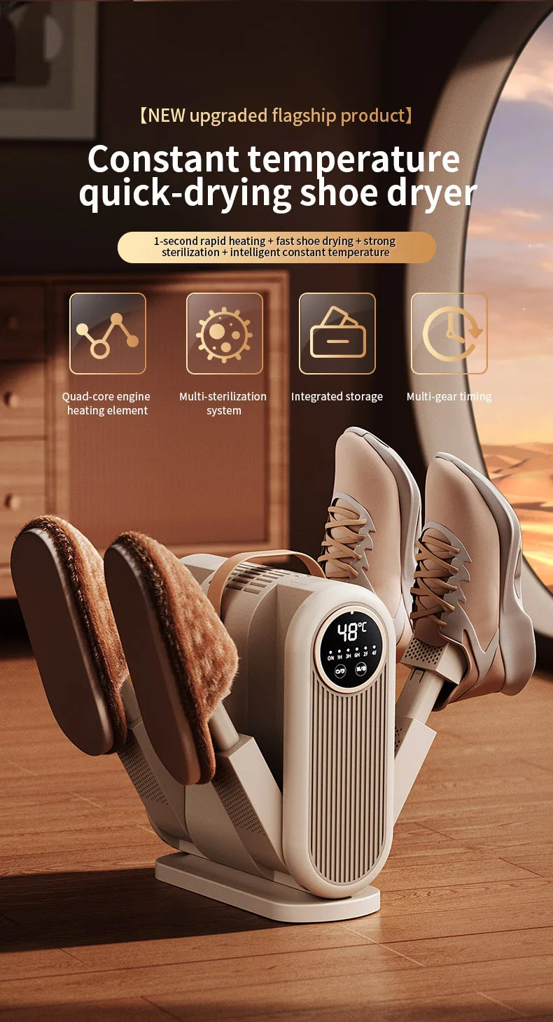 Six Arm Foldable Shoe Dryer