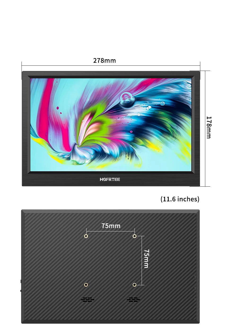 HGFRTEE 11.6-Inch Portable Gaming Monitor