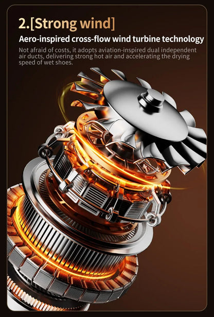 Six Arm Foldable Shoe Dryer