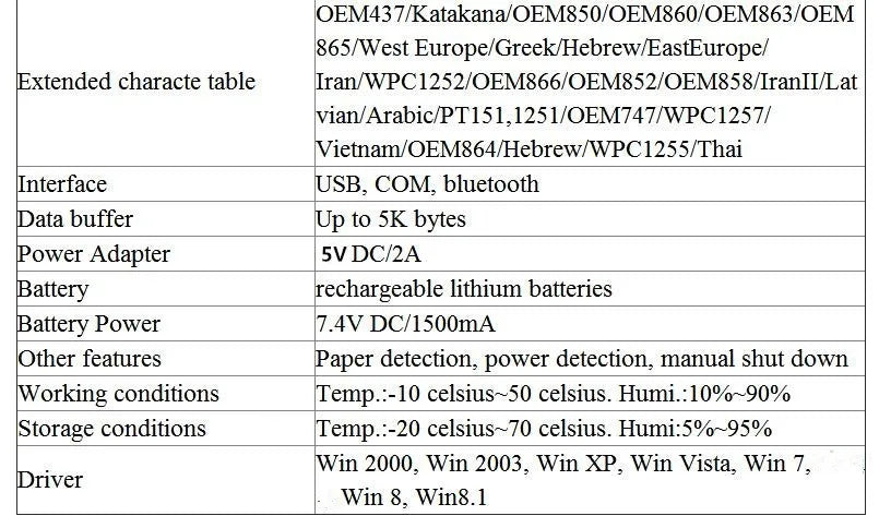 Mini Portable Receipt Printer