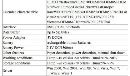 Mini Portable Receipt Printer