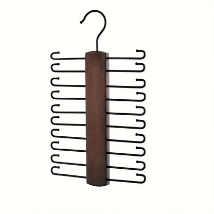 Wooden Tie Storage Rack