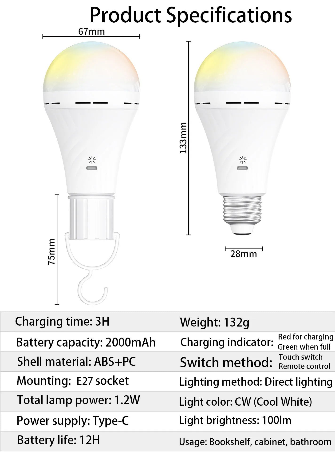 Rechargeable LED Bulb