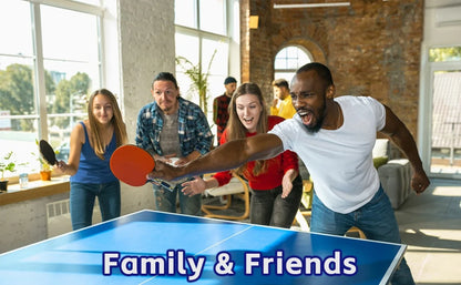 Portable Ping Pong Paddle Set with Retractable Net & Carry Bag